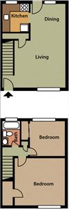 Two Bedroom Townhome - $890 with w/d hook-up; $850 no hook-up